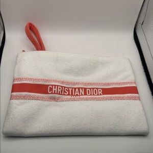 Christian Dior White and Red Pouch